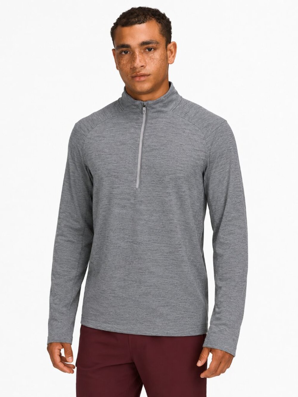 LULULEMON Surge Warm Half-Zip Shirt Pullover Long Sleeve Heathered Grey Men's XL